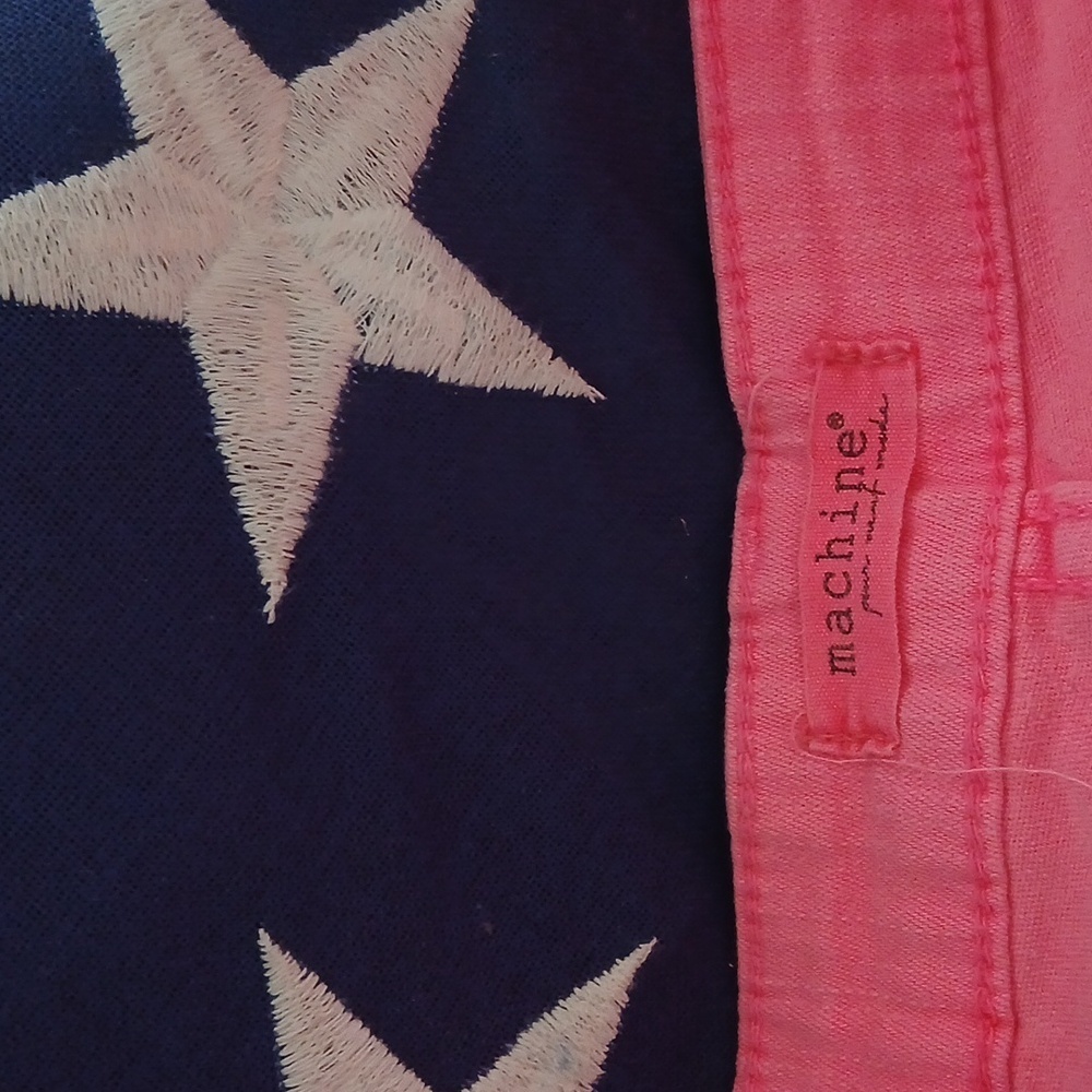 Pink Distressed Denim Shorts Machine Jeans - Picture 7 of 8